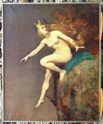 Lorelei, eine Studie für das Gemälde Der Fluch der Lorelei durch die Mönche, 1887