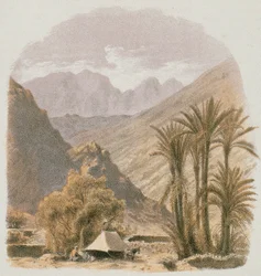 Sinai. Radierung von Bernatz et alii - Steinkopk J.F. Editore