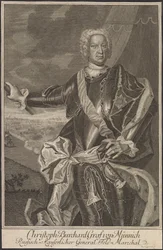 Porträt von Graf Burkhard Christoph von Münnich