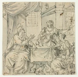 Christus am Tisch von Maria und Martha