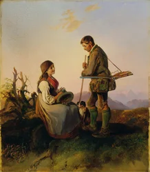 Jäger und Mädchen