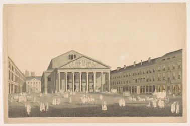 Ansicht des Königlichen Theaters in Brüssel