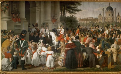 Kaiser Franz I. kehrt von der Schlacht bei Leipzig nach Wien zurück