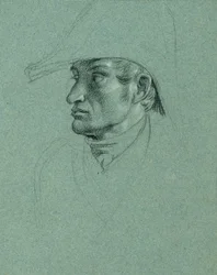 Kopfstudie zu "Rückkehr des Kaisers Franz aus Pressburg"
