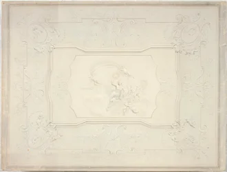 Stuckdecke im Speisesaal des Unteren Belvederes