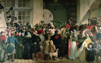 Die Rückkehr von Franz I. von Österreich nach Pressburg am 27. November 1809