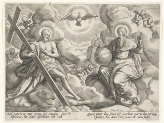 Die heilige Dreifaltigkeit in den Wolken