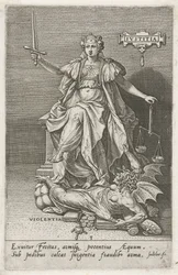 Gerechtigkeit (Justitia) überwindet Gewalt (Violentia) Die Tugenden überwinden die Laster (Serientitel)