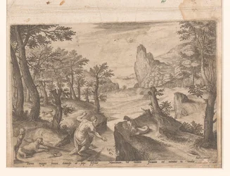 Landschaft mit fallendem Ikarus