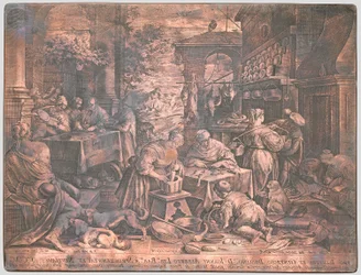 Kupferplatte für Der reiche Mann und Lazarus