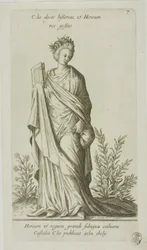 Clio, Muse der Geschichte, Platte 7 aus Parnassus Biceps