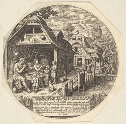 Henoch und seine Familie um einen Esstisch, ca. 1580-1623