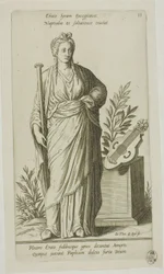 Erato, Muse der Lyrischen Poesie, Tafel 11 aus Parnassus Biceps