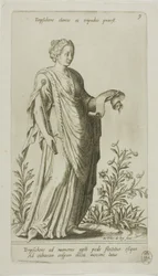 Terpsichore, Muse des Tanzes, Platte 9 aus Parnassus Biceps