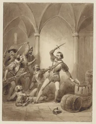 Der Tod von Herman de Ruyter in Loevesteyn, 1570