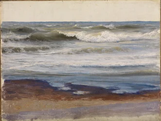 Meeresbrandung an der Küste der Normandie