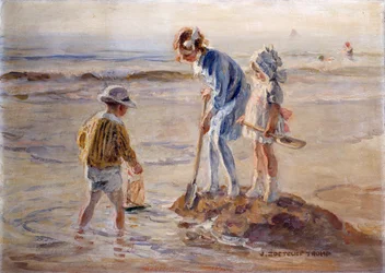 Spielen am Strand von Katwijk