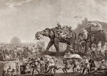 Botschaft von Hyderbeck nach Kalkutta, vom Vizier von Oude, über Patna, im Jahr 1788, um Lord Cornwallis zu treffen, veröffentlicht um 1800