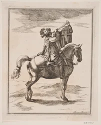 Ein Trompeter zu Pferd