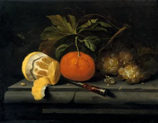 Früchte auf einem Steintisch, ca. 1653-1659