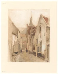 Ansicht von der Ridderstraat in die Kerksteeg, Hattem
