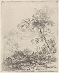 Berglandschaft mit Vieh