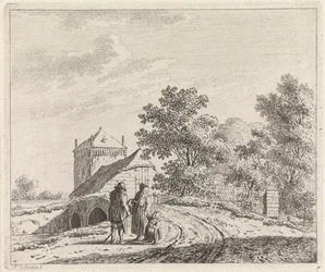 Landschaft mit Steinbrücke