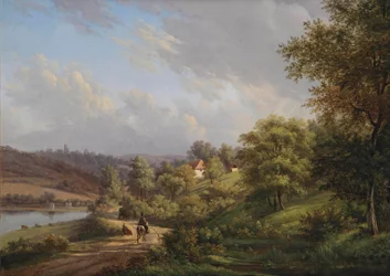 Ein friedlicher Tag in einer hügeligen Landschaft