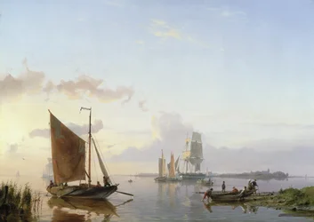 Segelschiffe in einer Mündung, 1853