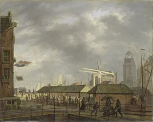 Der kleine Fischmarkt an der Ecke Brouwersgracht und Singel