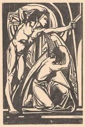 Stehender Mann und kniende Frau