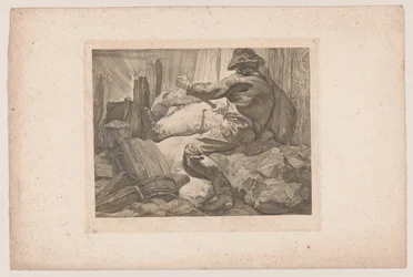Schuftender Arbeiter