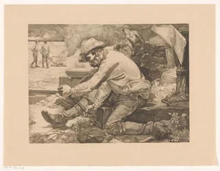 Schuftender Arbeiter