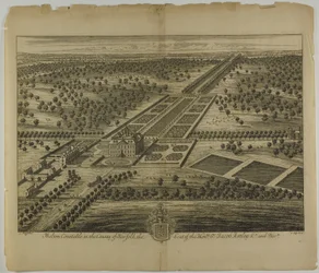 Melton Constable in der Grafschaft Norfolk, Tafel 51 aus Britannia Illustrata