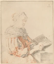 Junges Mädchen am Keyboard, 1767