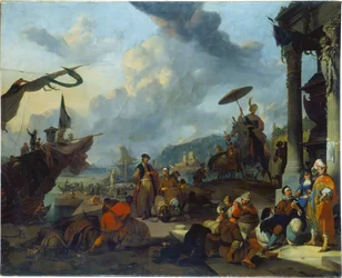 Hafenszene am Mittelmeer