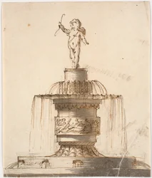 Brunnen mit Amorfigur