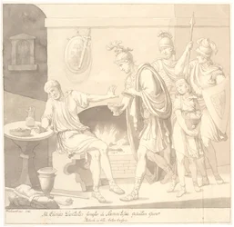 M. Curius Dantatus verachtet die Geschenke der samnitischen Gesandten. Plutarch: in vita. Caton Censoris.
