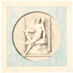 Der Genius der Gerechtigkeit. Zeichnung für das Marmorrelief auf der Freiheitsstatue