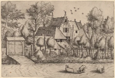 Landhaus mit Graben