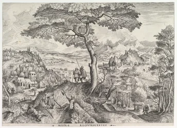 Soldaten bei der Rast Milites requiescentes aus Die großen Landschaften, ca. 1555-56
