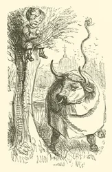 Stier und Junge (Gravur)