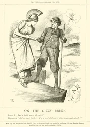 Am schwindelerregenden Abgrund (Gravur)