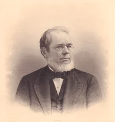 Porträt des amerikanischen Kupferstechers Andrew Varick Stout (1835-1906), Gravur von F E Jones aus ladies