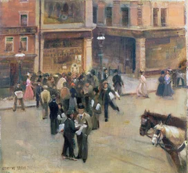 Warten auf die Ergebnisse (Great Notts. v. Surrey Match, Nottingham, August 1892)