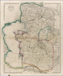 Karte des Kaspischen Meeres, Khivah und Umgebung von John Arrowsmith, 1842