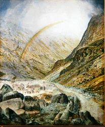 Eine Bergstraße, Flutzeit (Honsiter Serie Nr.3) 1868