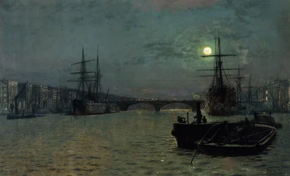 London Bridge - Halbe Flut, 1884