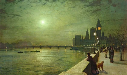 Reflexionen auf der Themse, Westminster