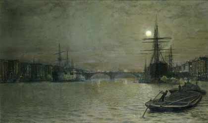 Der Pool und die London Bridge bei Nacht, 1884